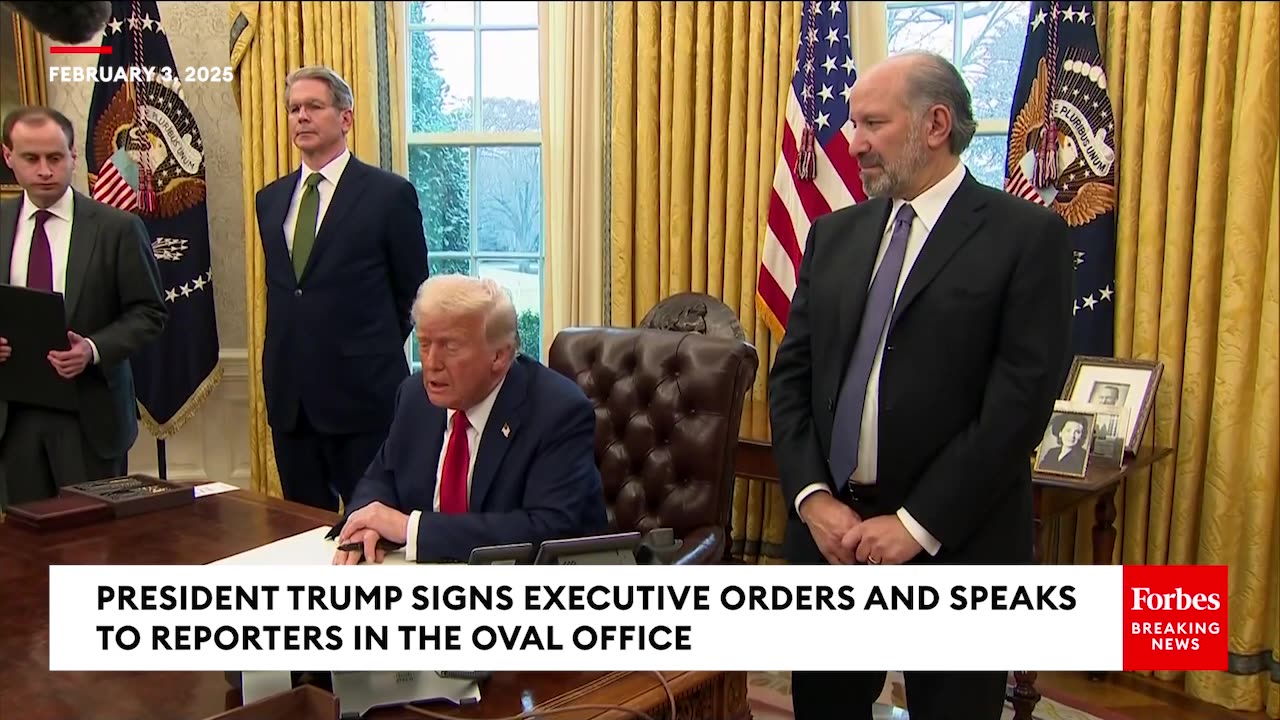 BREAKING: Trump Signs New Executive Orders While Taking Questions From Reporters In Oval Office!!