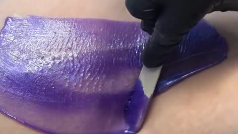 @miraclesangelicskin Underarm Waxing with Sexy Smooth Hypnotic Purple Seduction Hard Wax