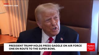 Donald Trump Takes Question After Question From Reporters On Air Force One! - 2/9/2025