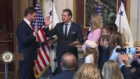 BREAKING: Pete Hegseth has been sworn in as Secretary of Defense.