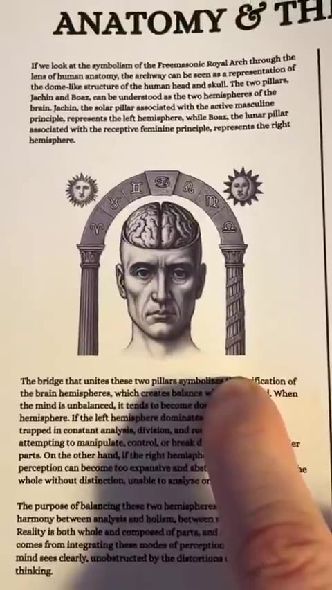 The “dome” above you is the skull and the two pillars are the hemispheres of your brain. 👁🧠