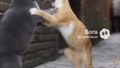 CRAZY cats fight