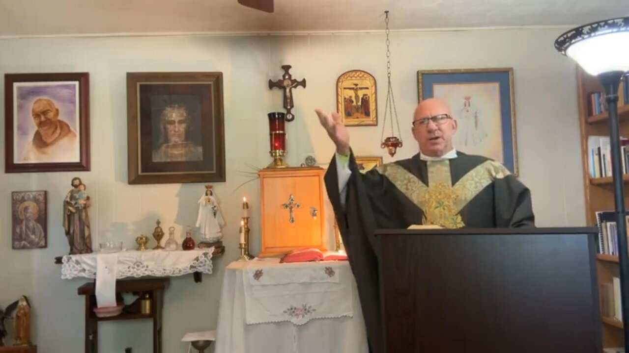 Holy Mass: 28th Sunday; adoration; homily on receiving sight