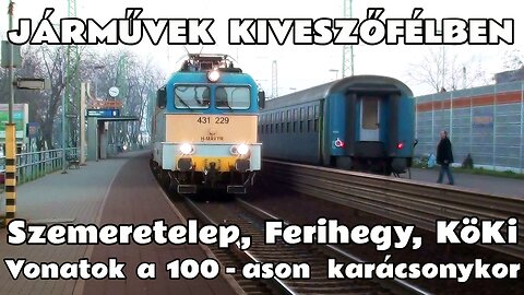 2013.12.24. Vonatok a 100a vonalon karácsony délután. Szemeretelep, Ferihegy, Kőbánya-Kispest