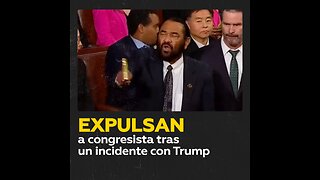 Congresista es expulsado por interrumpir discurso de Trump