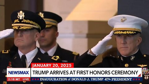 President Trump reviews troops at First Honors Ceremony