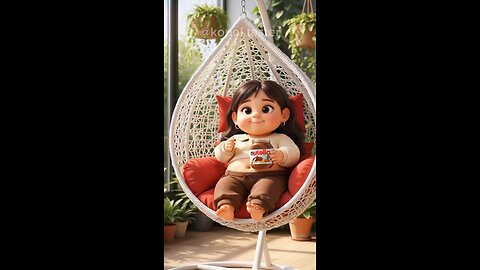 "Healthy Baby Enjoying Her Swing 💕 | Cute Home Swing Moment & Nutella Treat!"