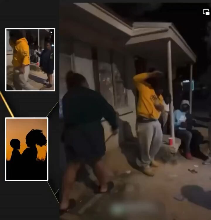 Mother pulled up on her son who was hanging out with a rough crowd,& he refused to get in the car.