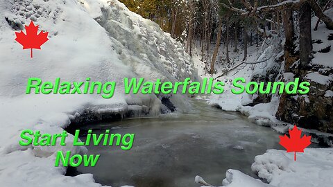 🇨🇦Relaxing Moss Glen Waterfalls Winter | Kingston Peninsula Kennebecasis River New Brunswick🇨🇦
