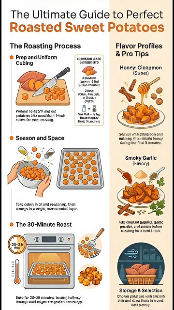 The Ultimate Guide to Perfect Roasted Sweet Potatoe #shorts