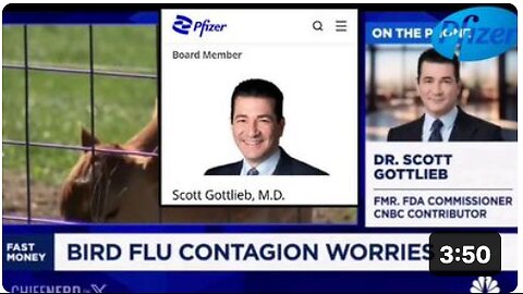 Pfizer board member Scott Gottlieb is coming for the cows & chickens!