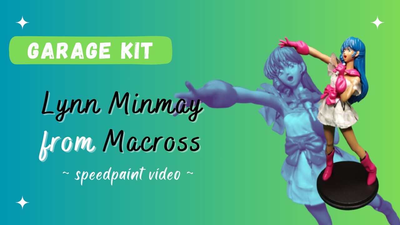 Painting the E2046 garage kit of Lynn Minmay of Macross/Robotech