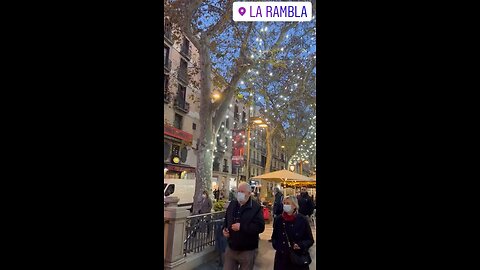 La Rambla Barcelona Xmas time #spain #travel #barcelona #music #piano #viral #trending #xmas #fyp