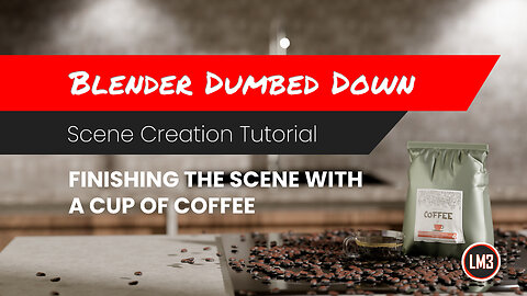 Blender Dumbed Down: Making coffee cup with coffee beans and bag #blender #3d #coffee #tutorial