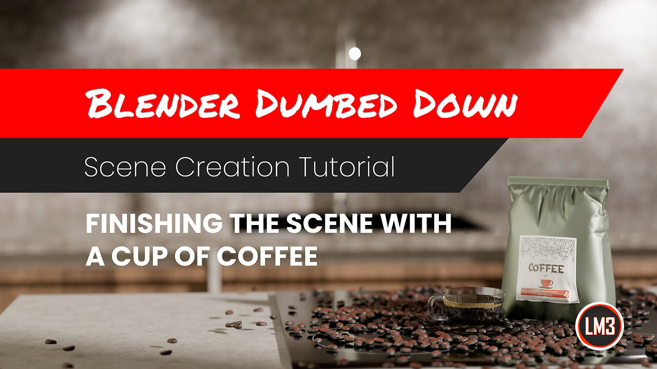 Blender Dumbed Down: Making coffee cup with coffee beans and bag #blender #3d #coffee #tutorial