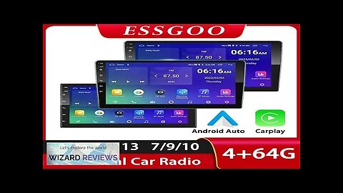 ESSGOO Car Radio 2 Din 7"/9"/10" Carplay Auto Android 13 Mp5 Universal Review