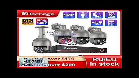 Techage 8CH 4K 5MP 8MP PTZ Security POE IP Camera System Outdoor Review