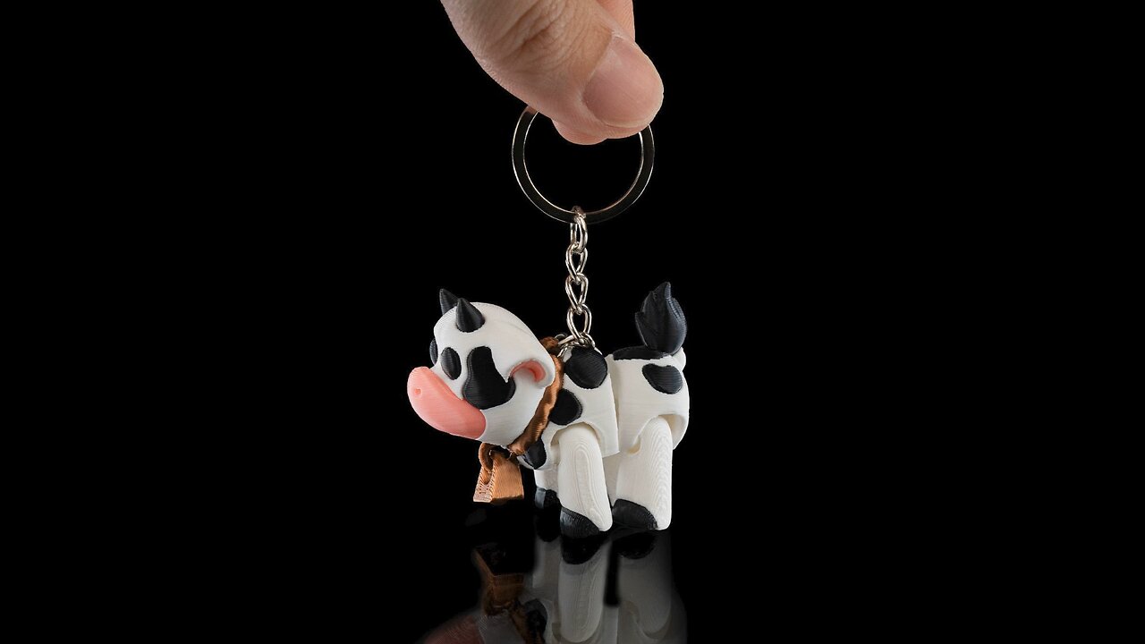 Let's Print: Cow Keychains #3dprinting #keychain #cow