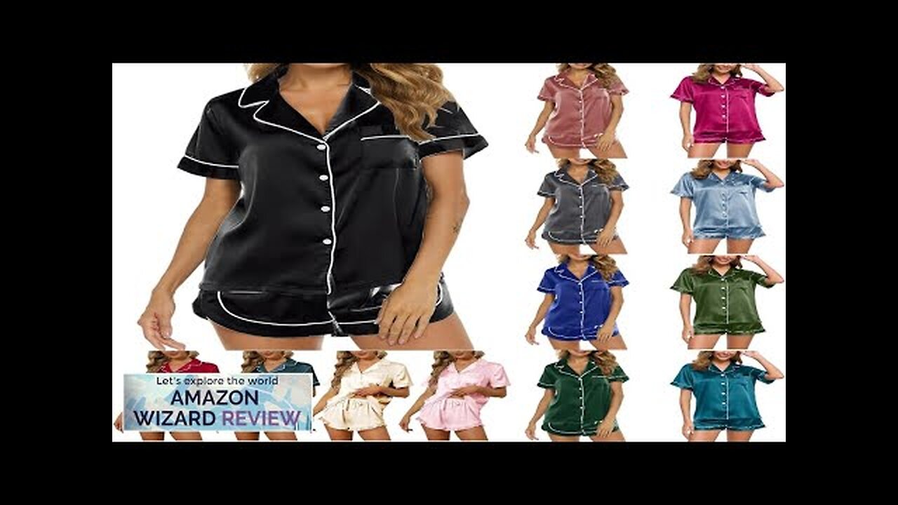 Silk Pajama Set For Women Shorts And Top Summer Pjs Sets Satin Review