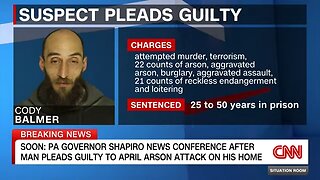 Newly released video shows man setting fire to governor's residence