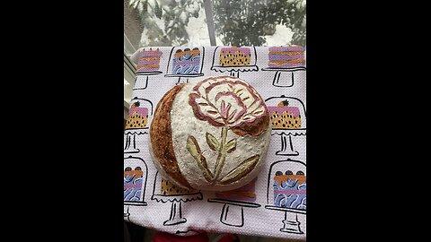 Pink Sourdough with a Carnation Flower Design (Birthday Bake!)