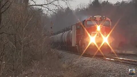 Three CSX Trains from Lodi, Ohio December 22, 2023 Part 1