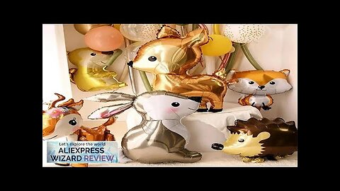 1Pcs Animal Theme Foil Balloons Deer Rabbit Squirrel Safari Party Decor Adult Review