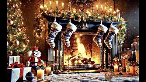 Cozy Christmas Fireplace Ambience , Best Easy Listening Music For The Holidays.