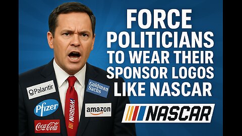 FORCE Politicians To Wear Their Sponsor Logos Like NASCAR | The Palantir President 🤯😮