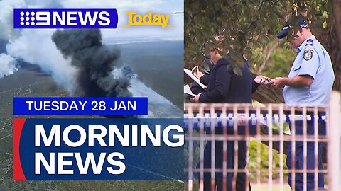 Emergency fire warnings for Victoria; Manhunt after man dies in stabbing attack | 9 News Australia