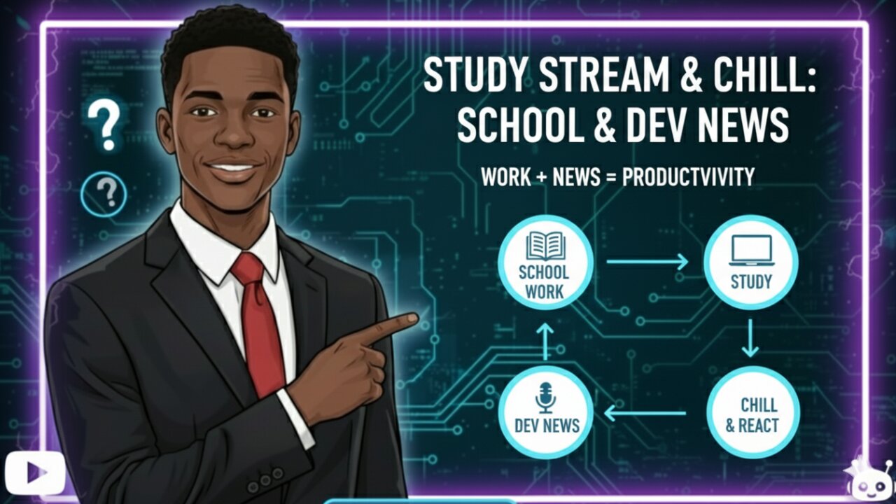 Study Stream & Chill Getting School Work Done While Watching Dev News
