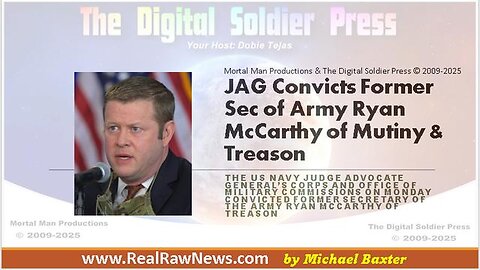 JAG Convicts Former Secretary of the Army Ryan McCarthy of Mutiny/Treason