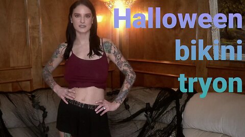 Halloween bikini tryon