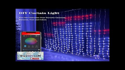 RGB Smart DIY LED Curtain String Light Lamp APP Remote Control Display Review