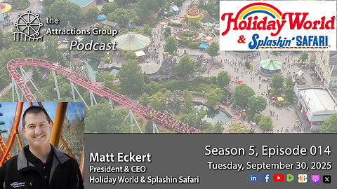 Season 5, Episode 014- Matt Eckert Holiday World Park President Returns! | Attractions Group Podcast