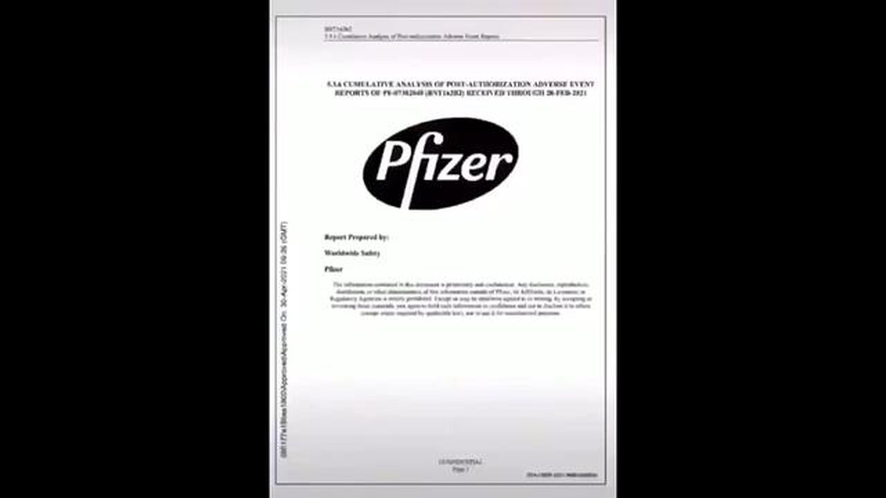 Released Pfizer Documents with the thousands of Side Effects