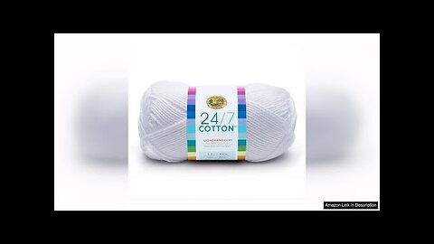 Lion Brand Yarn (1 Skein) 24/7 Cotton® Yarn, White Review