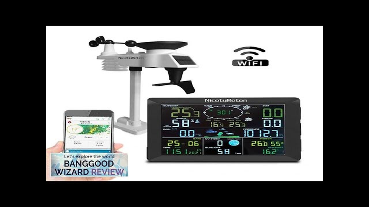 0310 Wireless 2.4G Wifi Weather Station with 8.3 inch Large Display Indoor Review