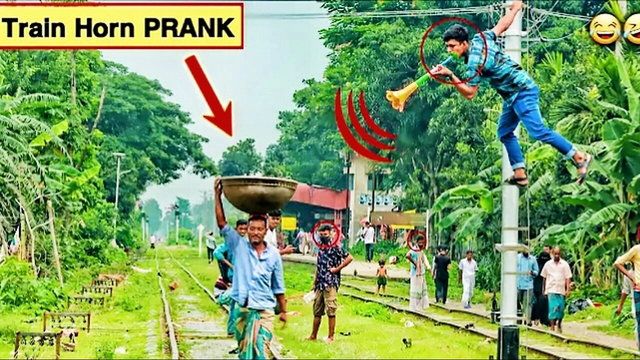 Train horn prank. |||. Trending video. |||