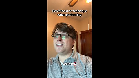 Don’t focus on technique in performance