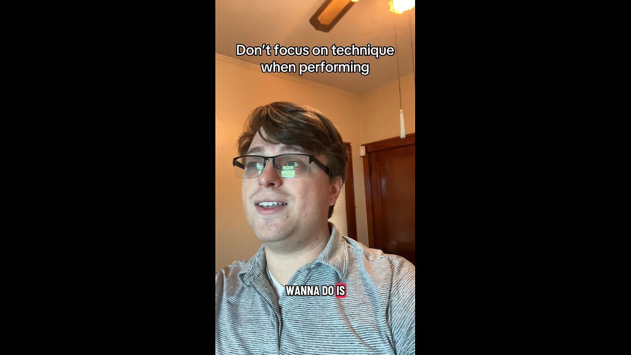 Don’t focus on technique in performance