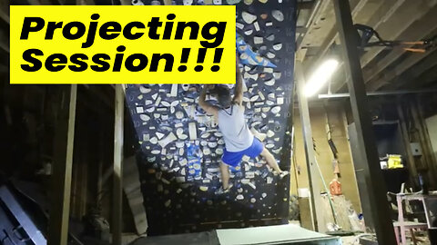 Early Morning Climbing Session: Working On Hard Board Projects