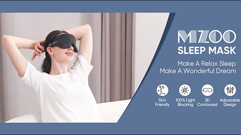 MZOO Sleep Eye Mask for Men Women, Zero Eye Pressure 3D Sleeping Mask