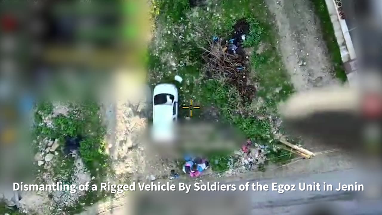 A video of the dismantling of the rigged vehicle by soldiers of the Egoz Unit: