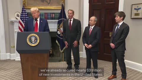 Trump: On my first day, we've secured $3 trillion of new investments in the U.S.