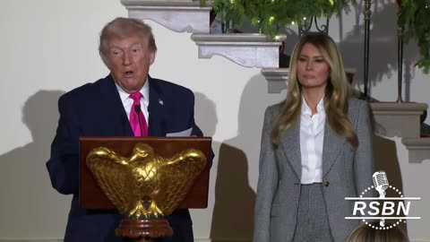 WATCH: "We're here to celebrate Christmas" President Trump at today's White House Christmas party.