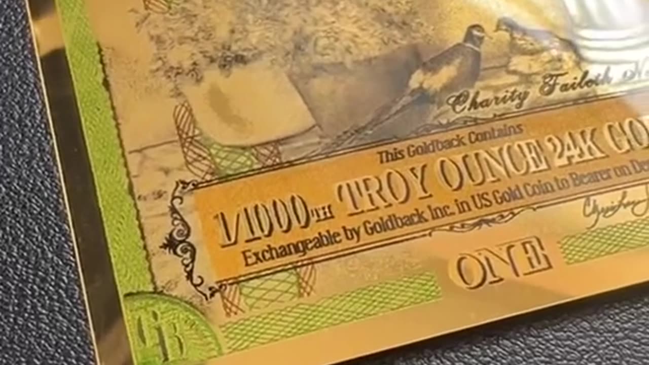 V31 Goldbacks are a form of gold that anyone can understand. Easy to count, store, gift or spend.