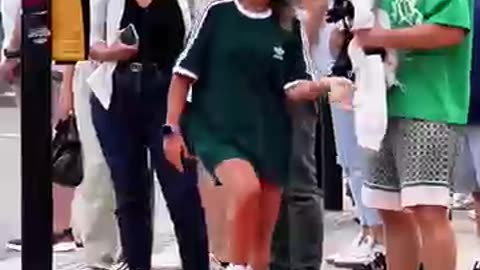 All froze, she moved