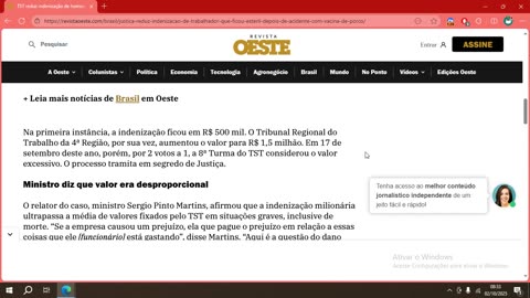 TST reduz indenização de homem que recebeu vacina de porco.mp4