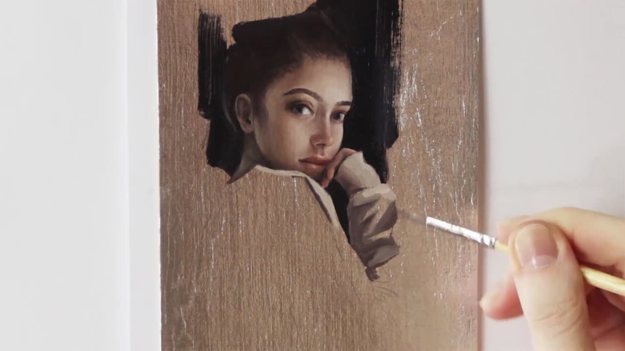 OIL PAINTING TIME-LAPSE __ Oil on silver leaf